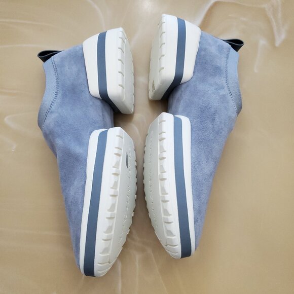 Stuart Weitzman Suede Slip On Sneakers in Dove Tail Blue Size 9 - Picture 6 of 15